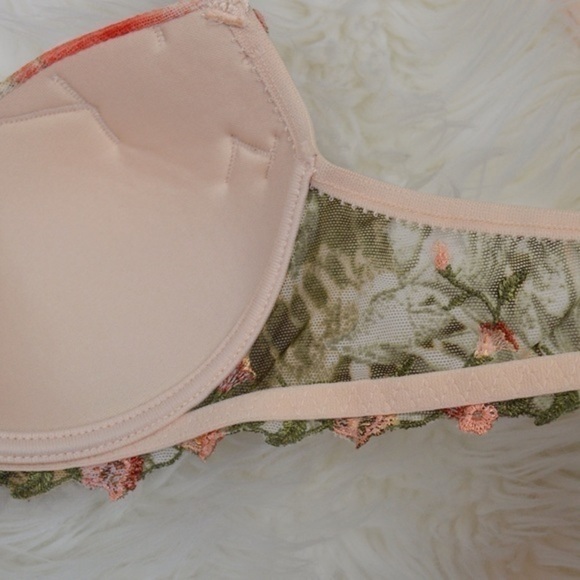 34C Lise Charmel Lace Tropical Floral Appliqué Underwire Bra - Picture 6 of 9